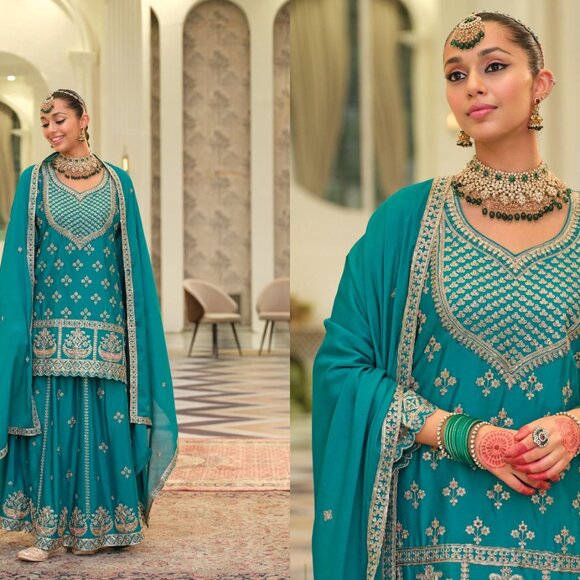 EMBROIDERY WORK SALWAR SUIT - Picture 4 of 11